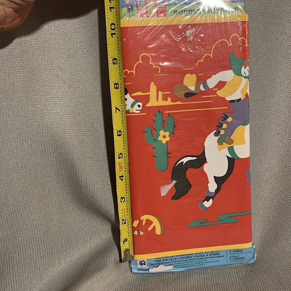 Vintage Cowboys and Indians Wallpaper Boarder 5 Yards
